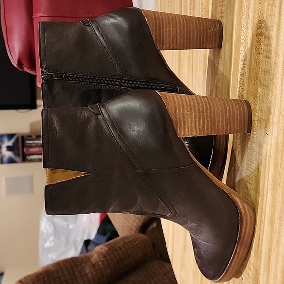 Lucky Brand Brown Heeled Boots - Picture 1 of 6